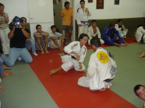 Kyra and Vitor training.